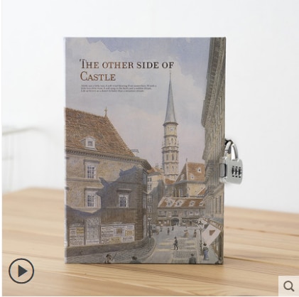 Password Retro A5 Notebook With Lock Writing Pads Lockable Notepad Binder Diary Student: 7