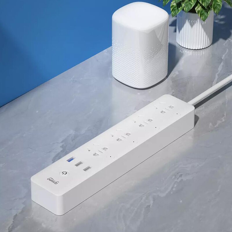 Gosund-regleta inteligente CP5 para Xiaomi Mijia, control de voz por WIFI, interruptor de sincronización con 4 salidas y cargador USB 3, 18W, 1,8 M, rápido