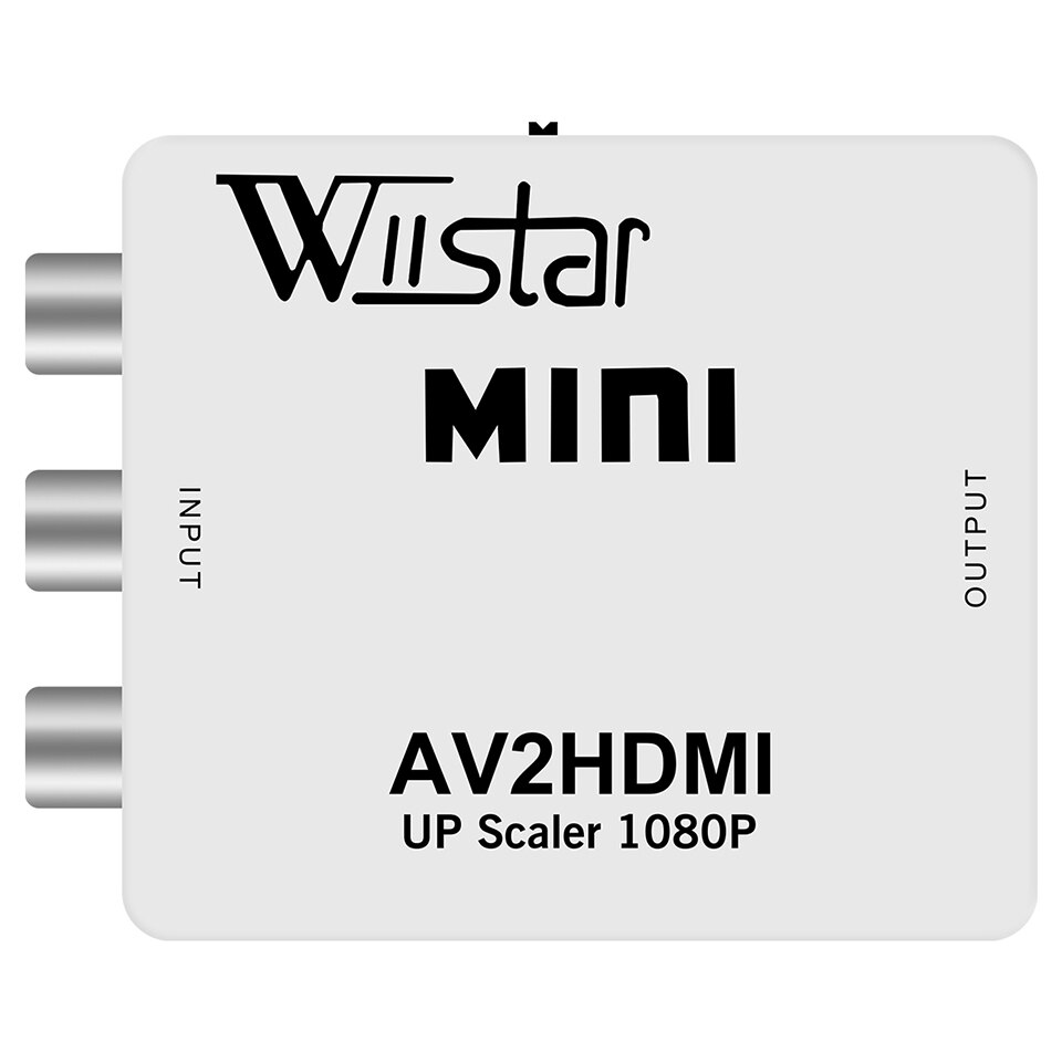 Wiistar-adaptador Mini AV2HDMI, convertidor de vídeo, 1080P, PS, 2 DV, AV, RCA a HDMI