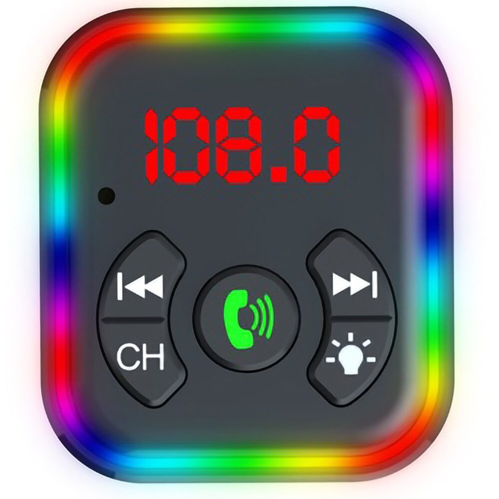 F10 samochodu MP3 odtwarzacz odbiornik Bluetooth dysku U nastrojowe oświetlenie samochodu MP3 zapalniczka samochodowa F10