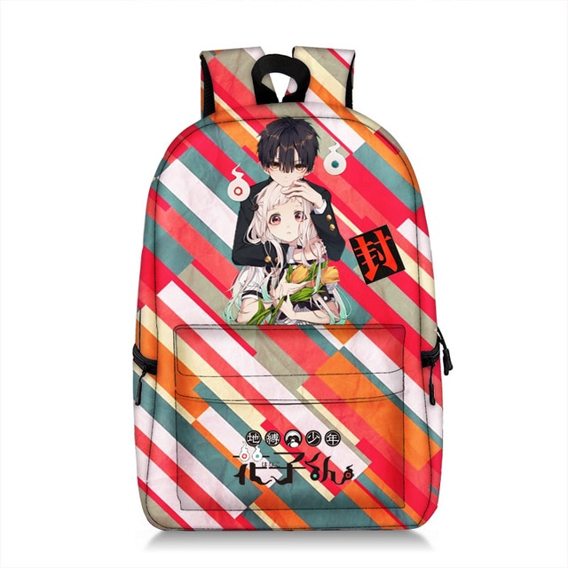 Mochila Wc-bound Jibaku Shounen Hanako-kun Zaino Capacità Sacchetto di Scuola Anime Bookbags Tela per il Maschio e Femmina gli studenti