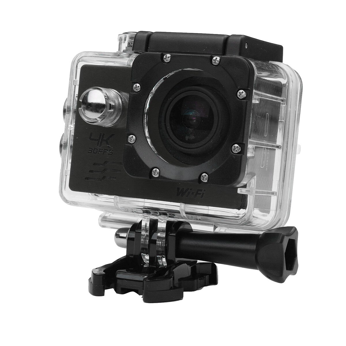 Kinco  hd 4k 1080p 16mp wifi 170 ° undervanns vanntett sport handling video dv kamera sport kam mini videokameraer: Svart