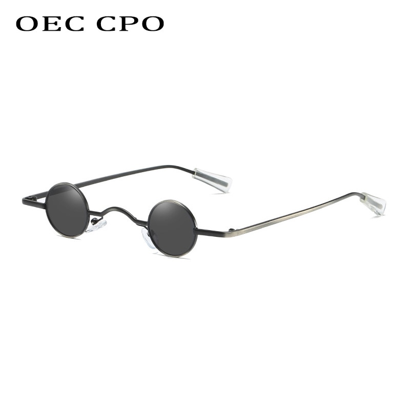 Vintage rock punk mand solbriller klassiske små runde solbriller kvinder wide bridge metalstel sort linse briller kørsel очки