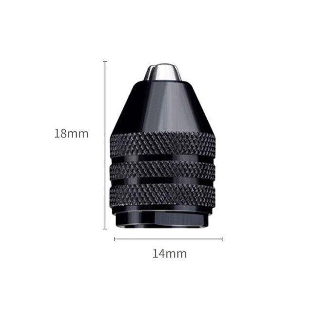 Grinder Boorkop 0.3~3.2mm Klembereik, M8 x 0.75 Chuck Rod Set voor 3-Jaw Mini Drill Bit(Zwart