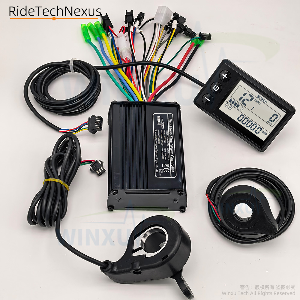 36V 48V 52V 60V 500W 750W 25A E-bike Borstelloze Motor Sinusgolf Controller S866 LCD PAS Kit UART No2 Voor Elektrische Fiets Scooter: Default Title