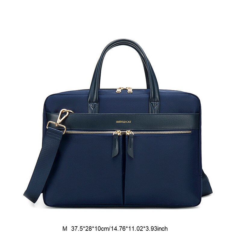 OYIXINGER Women&#39;s Briefcase Business Tote Messenger Bags For Female A4 Document Storage 13 14 15 Inch Laptop Bag For Macbook Hp: Dark Blue m