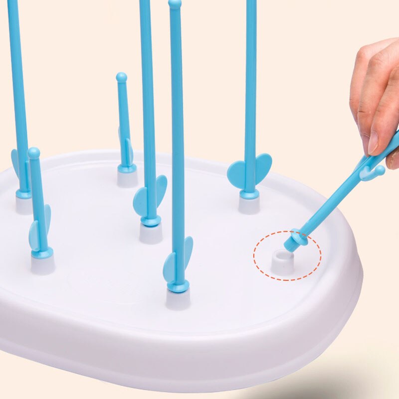 Bottle Dry Rack Baby Bottle Drain Drying Racks Blue Tree Shape Baby Milk Bottles Cleaning Dryer Drainer Storage Drying Rack