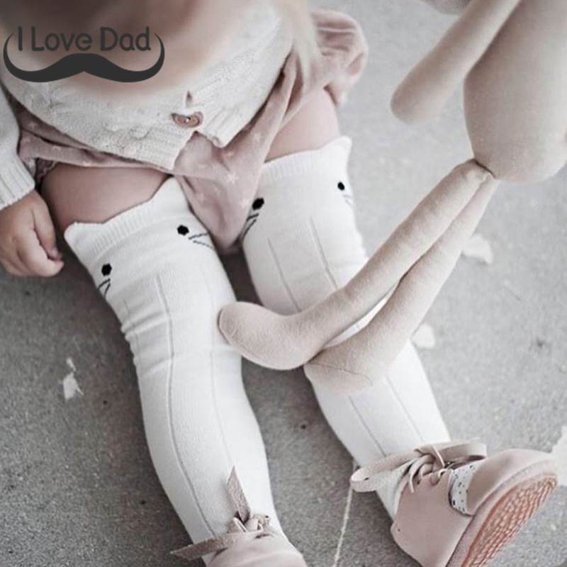 Cute Cartoon Baby Socks Print Animal Cotton Knee High Newborn kids baby Boy Girl Cat Leg Warmers Socks