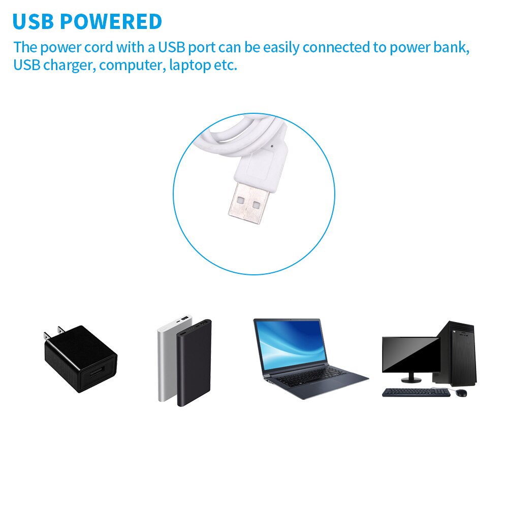 USB LED Mirror Lights Dimmable Touch Control Lights Strip Makeup Lighting For Vanity Table Bathroom Mirror