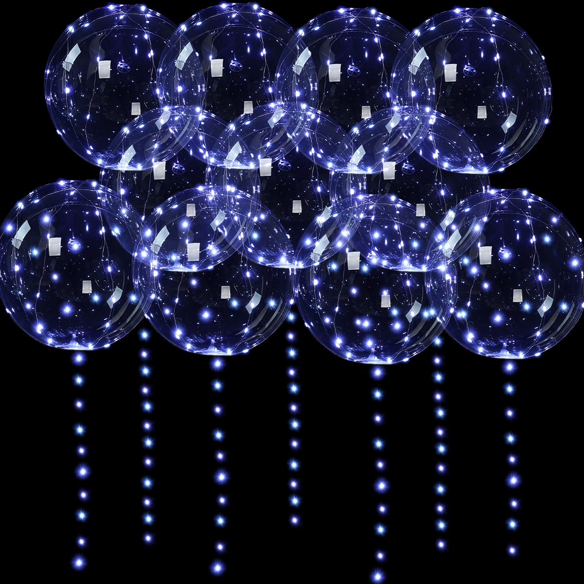 10 STKS LED Light Up Ballonnen Glow in The Dark Transparante Led Bobo Ballonnen met Lichtsnoer voor Verjaardag Bruiloft Decor