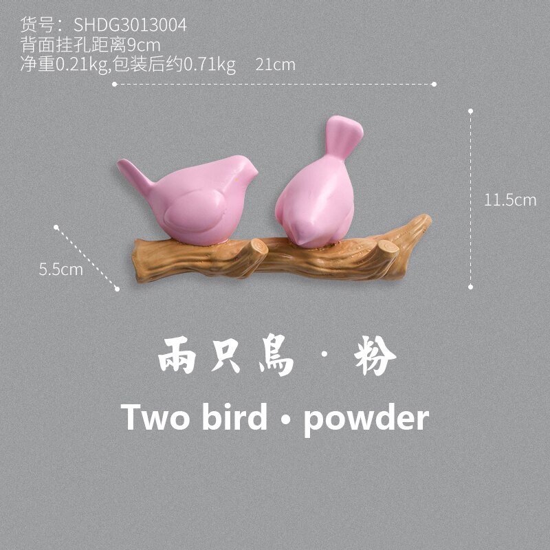 Muur Hanger Zonder Gat Kamer Accessoires Home Decoratie Vogels Decor Houten Hanger Kleding Winkel Decoratie Paskamer Haak