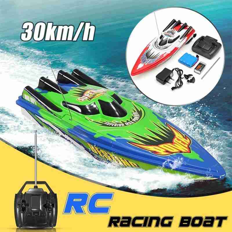 Rc Boot 30 Km/h High-Speed Afstandsbediening Boot Rc Speedboot Waterdichte Elektrische Afstandsbediening Boot Speelgoed Voor Childern beste