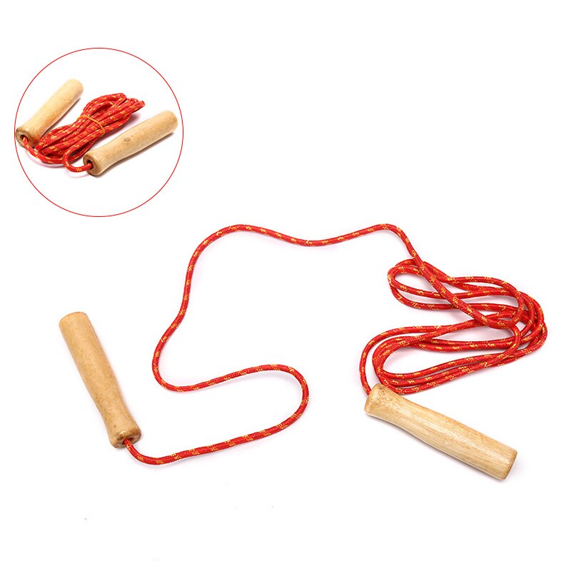 1 ud. Saltar la cuerda de saltar deportiva practicar el salto de velocidad mango de madera niños chico equipo de entrenamiento