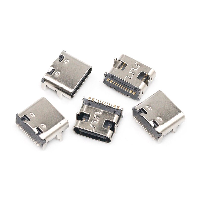 10pz SMT USB 3.1 Tipo-C 16spillo connettore femmina per Il Telefono mobile di Ricarica porta di Ricarica Presa di Traino piedi spina