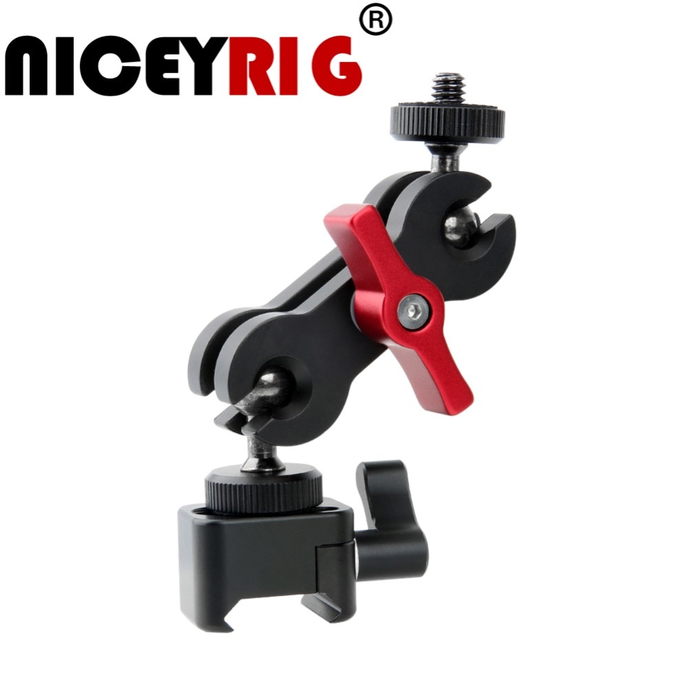 NICEYRIG DSLR Camera Stand Accessories DSLR Camera Rig Shoe Mount Adjustable EVF Support Mount for Monitor &amp; Viewfinder