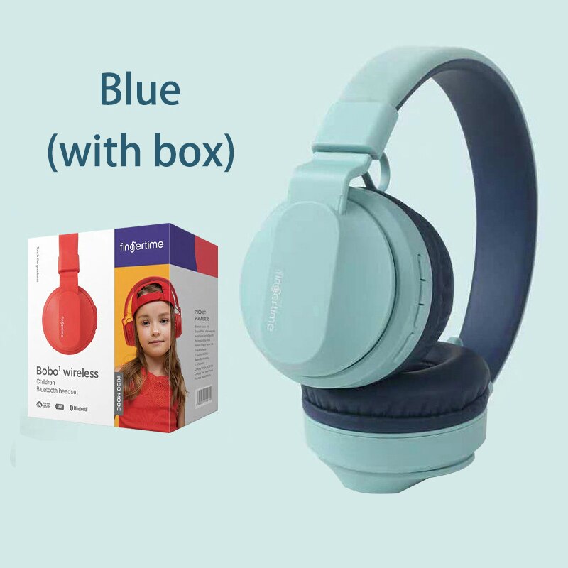 Wireless Earphones kids Headphones Children Bluetooth Headsets Kid Headphone Kids Earphones Headphones Bluetooth Child Earphone: Blue (with box)