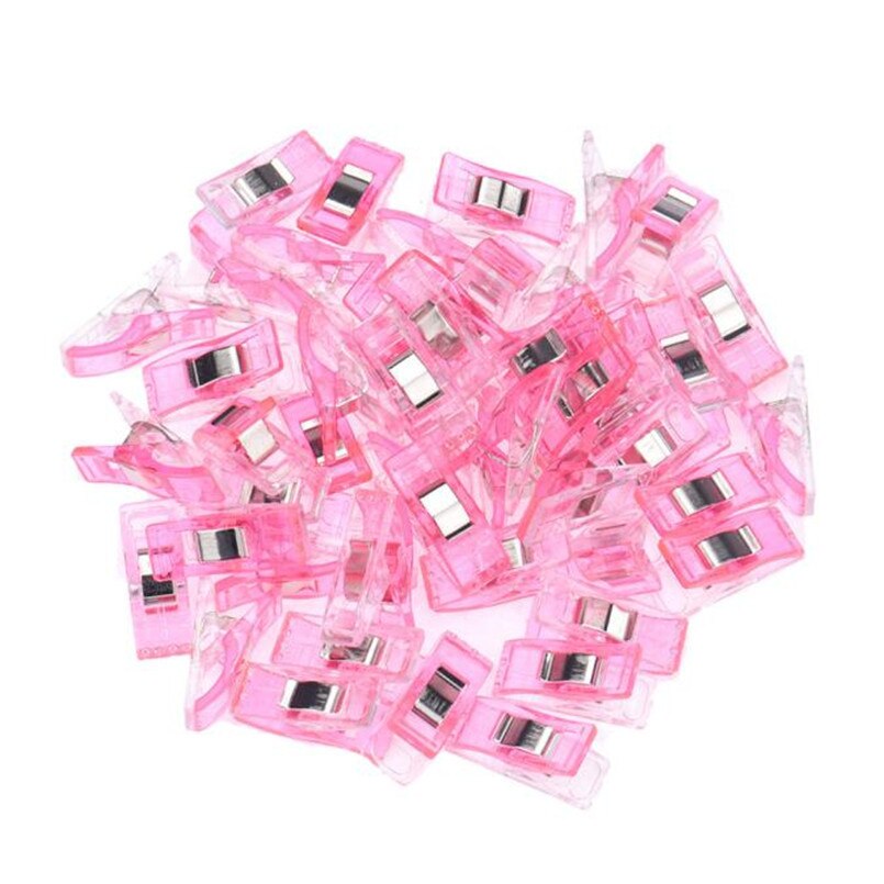 Plastic Clips Clamps Pack 50 PCS Clear Sewing Craft Quilt Binding Plastic Clips Clamps Pack пластиковые зажими D2: D