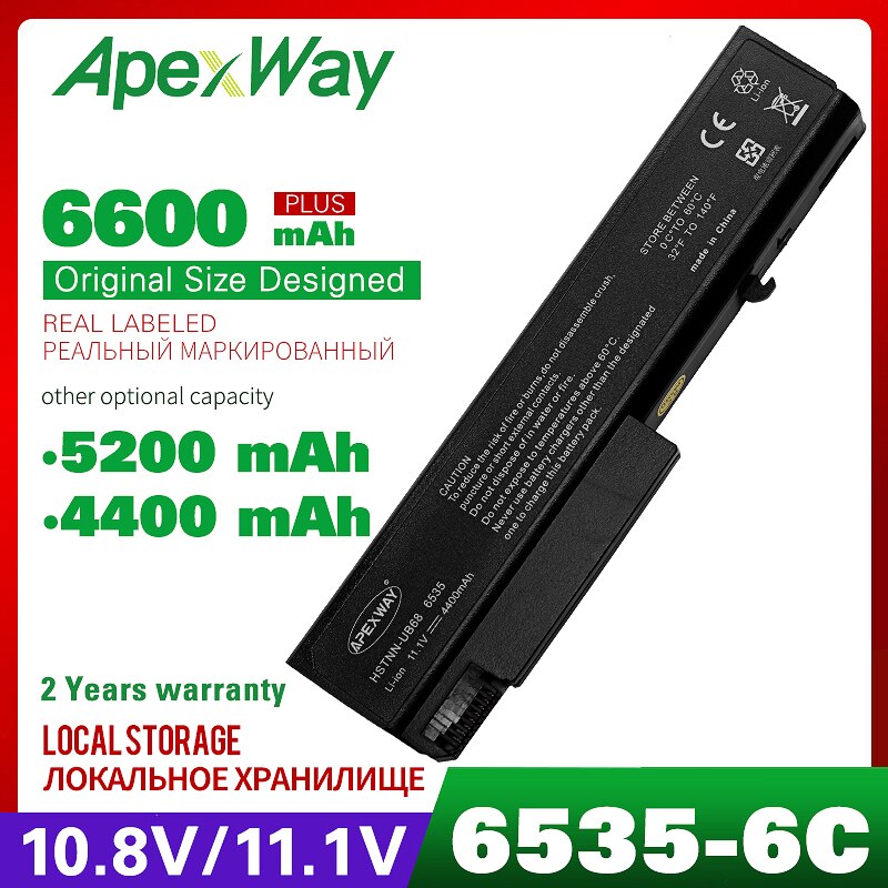 Apexway Laptop Batterij Voor Hp Elitebook 6930P 8440P 6440b 6445b 6540b 6545b 6530b 6535b 6730b 6735b HSTNN-IB68 HSTNN-IB69 CB69