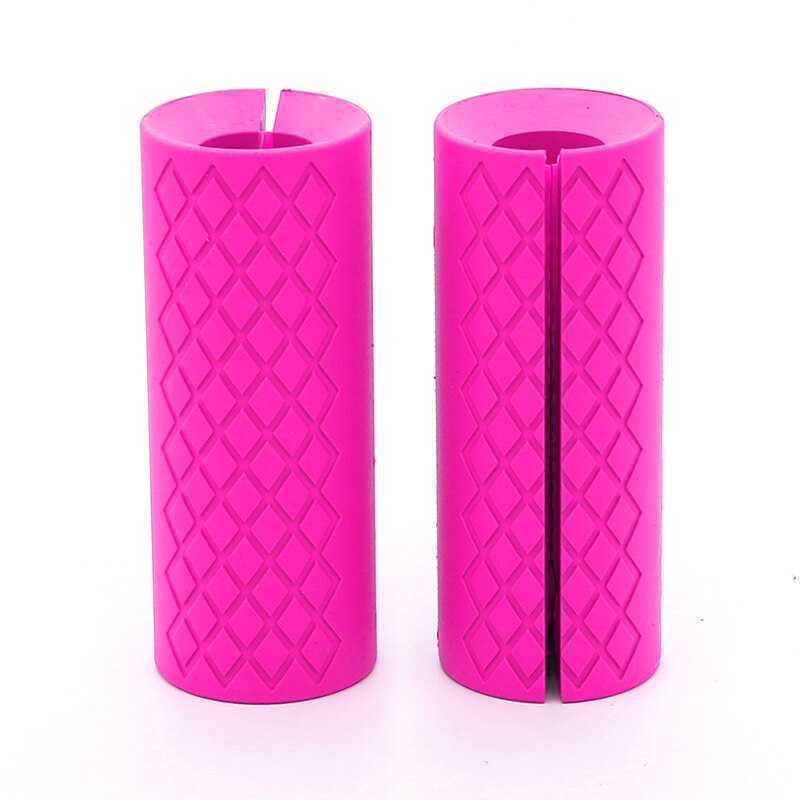 Silicone Gym Dumbbells Barbell Bar Thicken Weightlifting Non-Slip Hand Grip Ring Grippers Strength Training