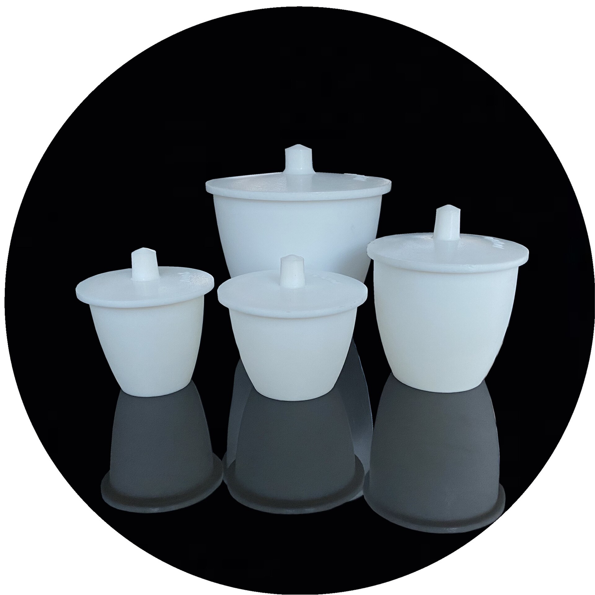 30-250 Ml PTFE Beaker, Crucible, Cup, with Cover Lid, for Chemistry &amp; Biology lab