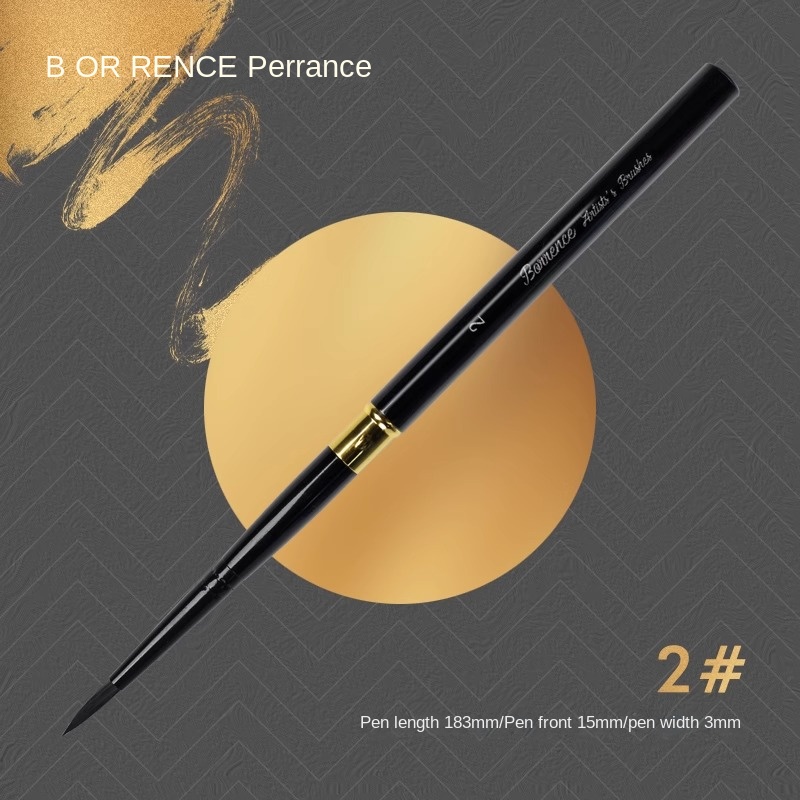 Borrence Artist Hand-Painting Drawing Brushes for Acrylic Gouache Watercolor Oil Painting Pen Nylon Hair Travel Hook Line Brush: green