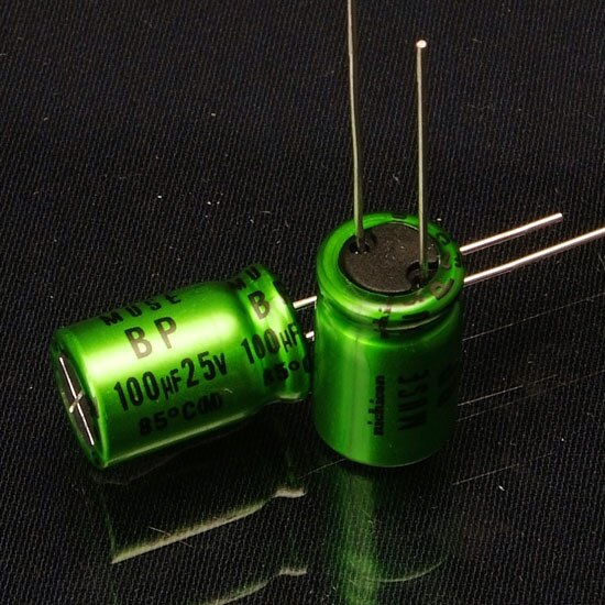 10 stk nichicon muse  bp 100uf 25v 10 x 16mm 25 v 100uf nichicon muse -bp 100uf/25v bp es upolar 100 uf 25v