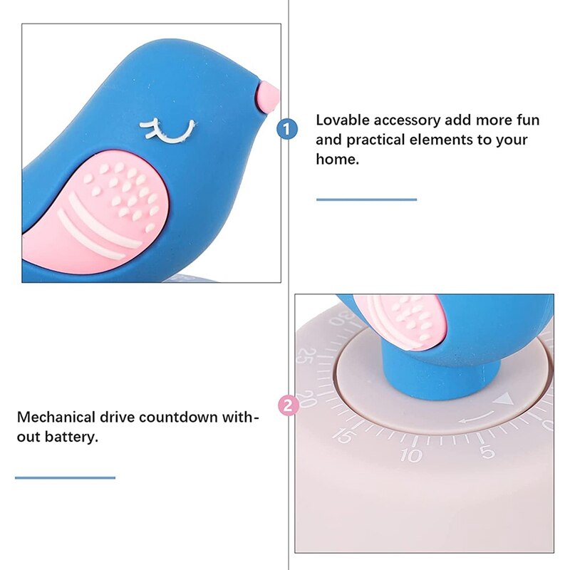 Kitchen Timer Mechanical Egg Timers Figure Countdown Alarm Timer Cooking Learning Work Time Timer For Home