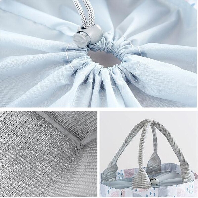 Portable sac à déjeuner thermique isolé boîte à déjeuner fourre-tout pique-nique sac isotherme Bento poche déjeuner conteneur école alimentaire sacs de stockage