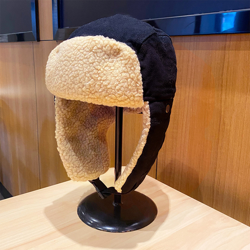 Bomberhoed Mannen Vrouwen Dikke Warme Russische Ushanka Bontmuts Mode Mannelijke Vrouwelijke Muts Zwart Grijs Oorklep Ski Russische Cap: Lavendel