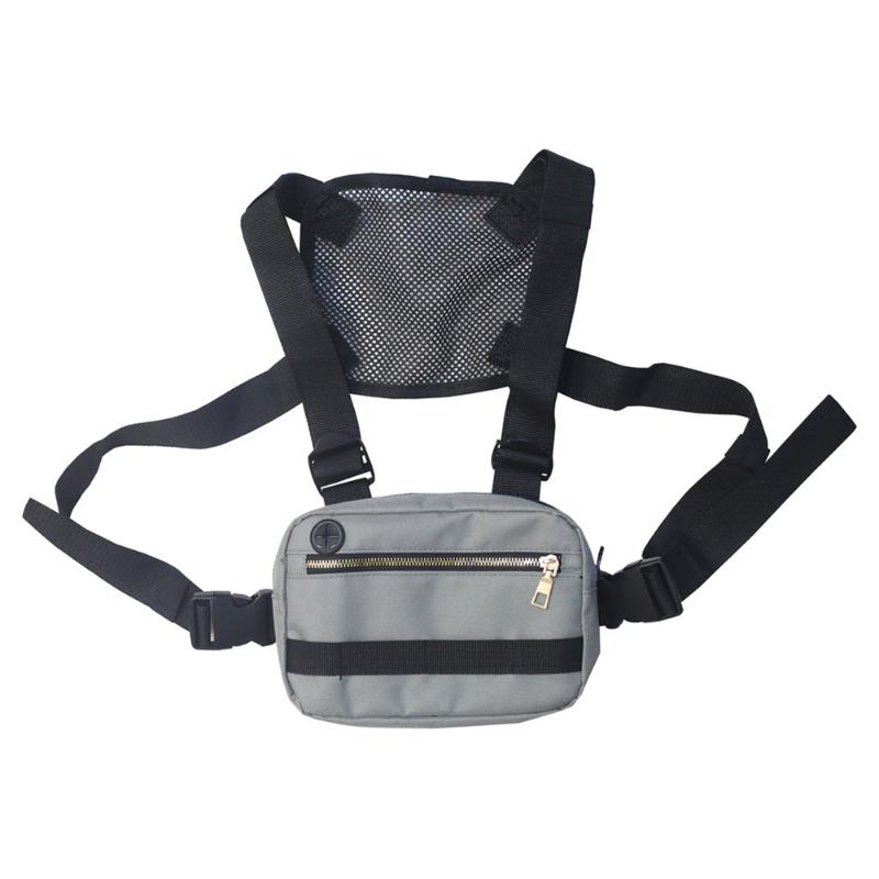 Männer Hüfte-hüpfen Brust Tasche Außen Oxford Taktische Streetwear Weste Brust Anlage Taschen Frauen Funktionale Weste Brust Dienstprogramm Pack #30