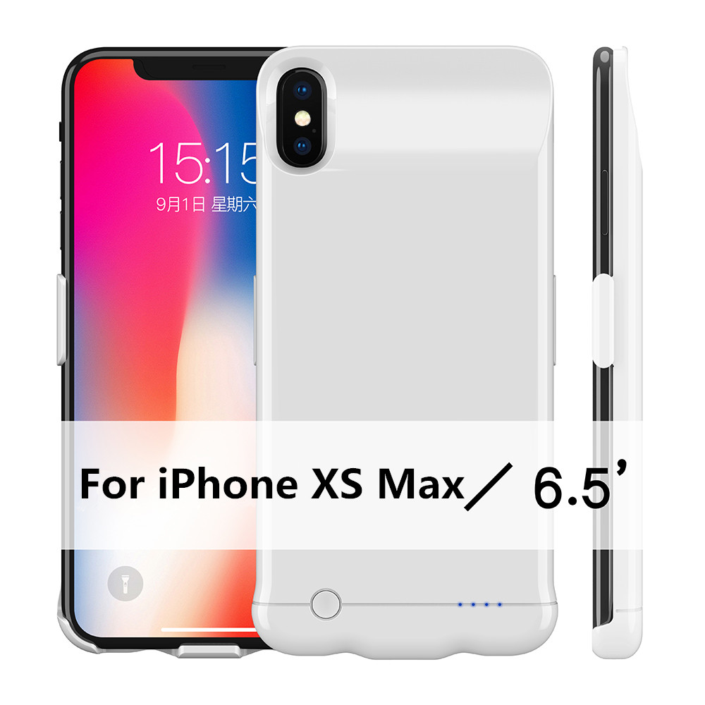 Funda de batería para iPhone 11 Pro, XS, Max, XR, X, XS, cargador portátil de 5200mAh, funda de batería externa de respaldo