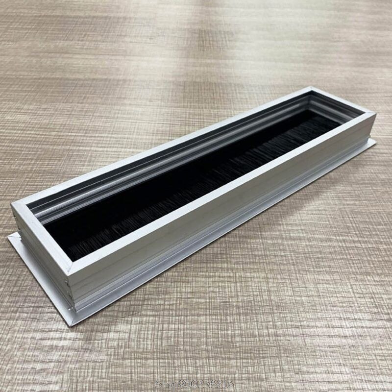 Aluminium Square Rectangle Desk Computer Wire Cable Outlet Insert Hole Cover Table Grommet O01 20