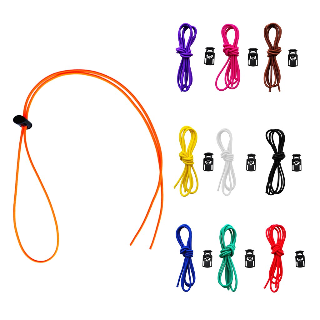 10 Pcs Vervanging Verstelbare Elastische Zwembril/Duikbril Strap Hals Lanyard Met Cord Lock Stopper