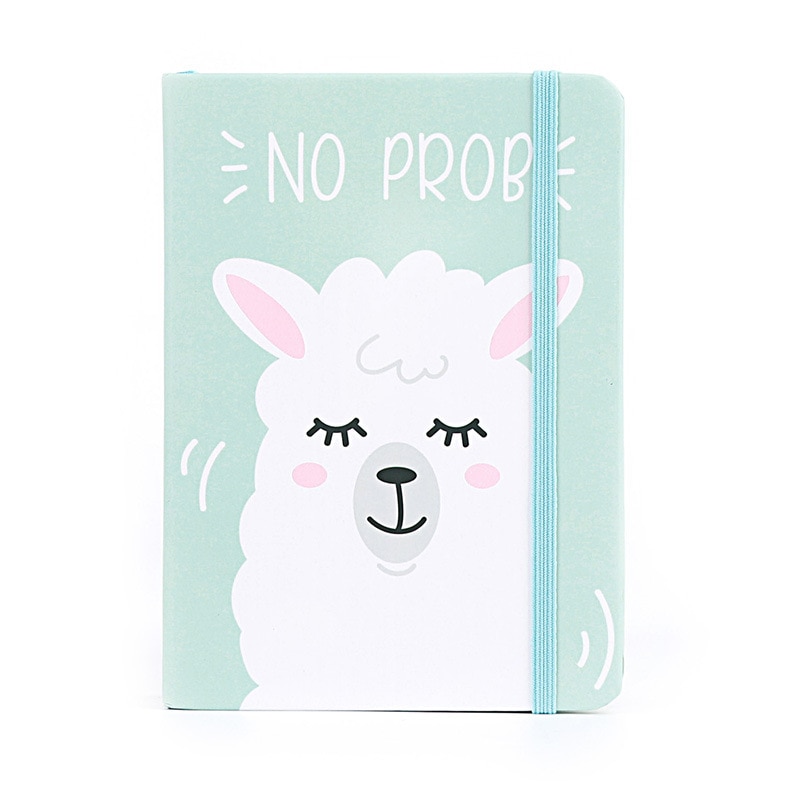 A7 bleu clair belle bande dessinée bébé alpaga cahier quotidien pour enfants bloc-notes mignon papeterie bureau fournitures scolaires: 4