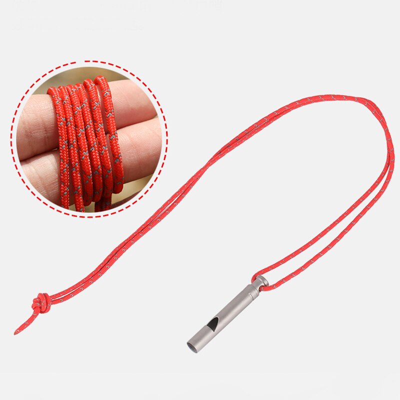 Sifflet d'urgence extérieur en titane, collier de sifflet fort ED c4d8