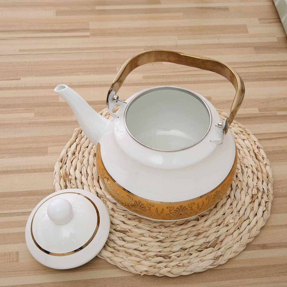 Waterkoker Dikke Emaille Pot Gouden Bloem Waterkoker Theepot Jug Braadpan Pot Inductie Kookplaat Gas Algemene Purpose