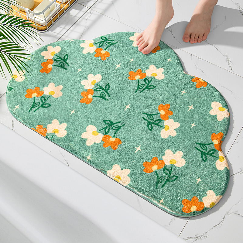 Anti Slip Mat For Bathroom Super Absorbent Floor Mat Quick Waterproof Bath Cat Rug Doo Bathroom Door Absorbent Non-Slip Foot Pad: PURPLE