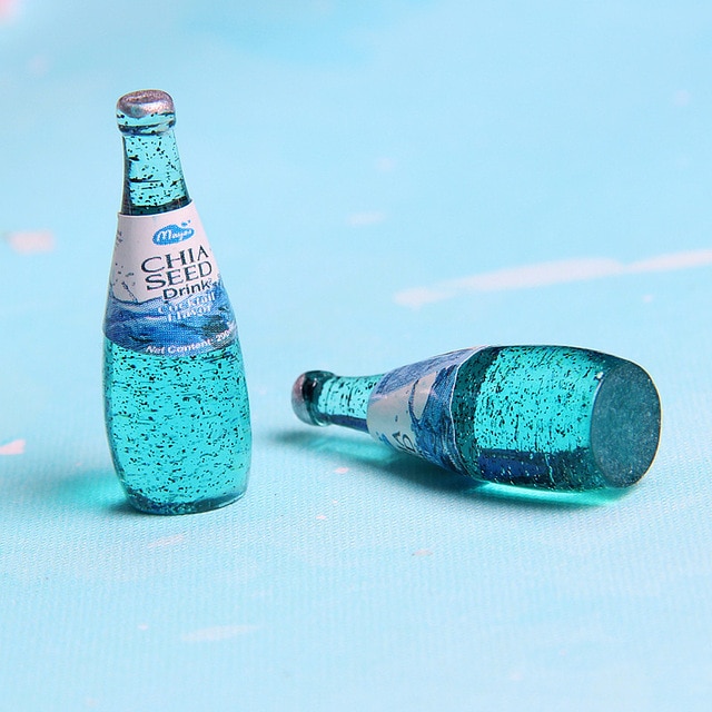 2 stücke Mini Bier Flasche Wulst Schleim Charms Füllung Hinaus Für Ton Material Hand gemacht Harz Getränke Flasche Schleim zubehör