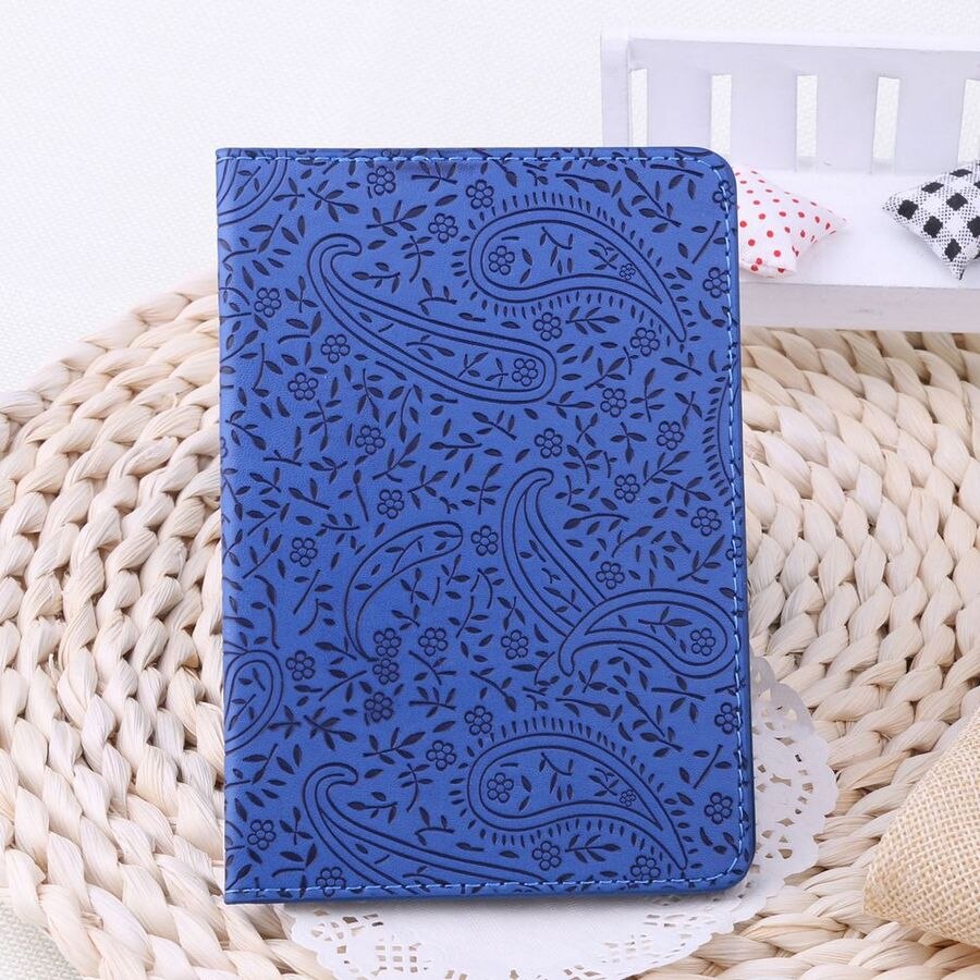 Ladies Cute Lavender Leather Passport Cover Holder Women Thin Travel Passport Leather Case: 04