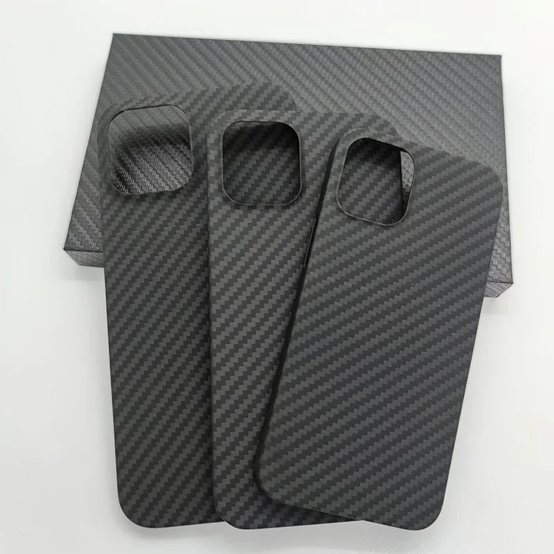 Pour iphone 13 14 15 16 pro max étui de téléphone en Fiber de carbone mince fibre d'aramide Protection de lentille couverture rigide pour iphone16 15 14 pro