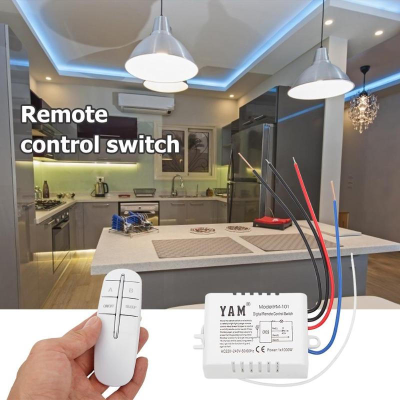 Draadloze Rf Afstandsbediening Schakelaar On/Off 220V Lamp Ontvanger Zender