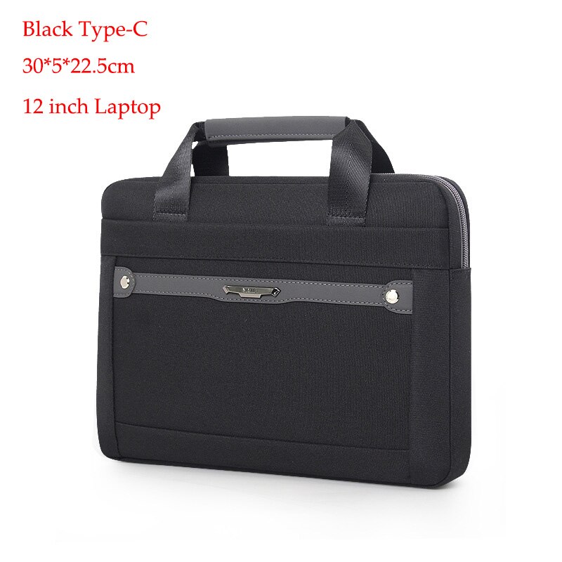 Oxford Waterproof Women Briefcase 15.6 inch Laptop Handbag Causal Document Office Shoulder Bag Computer Bag for Men: Type-C black