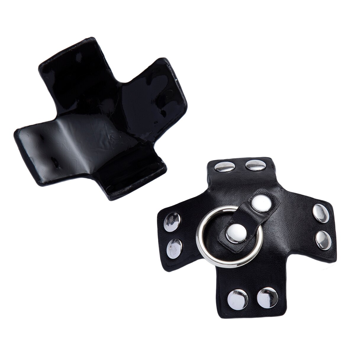 1pair Sexy PU Leather Nipple Cover with Metal Ring Reusable Breast Wear Women Silicone Nipple Pasties Bra Pads Chest Stickers