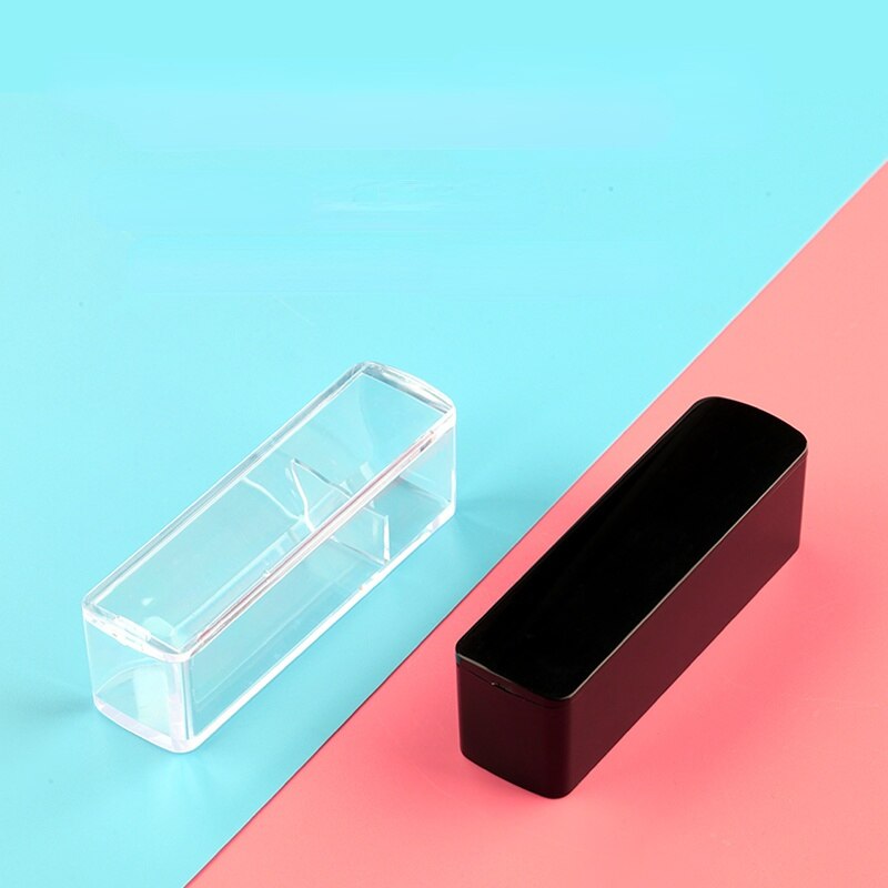 Portable Seal Boxes Square Acrylic Plastic Chinese Seal Storage Box Name Private Seal Collection Boxes Seal Engraving Stamp