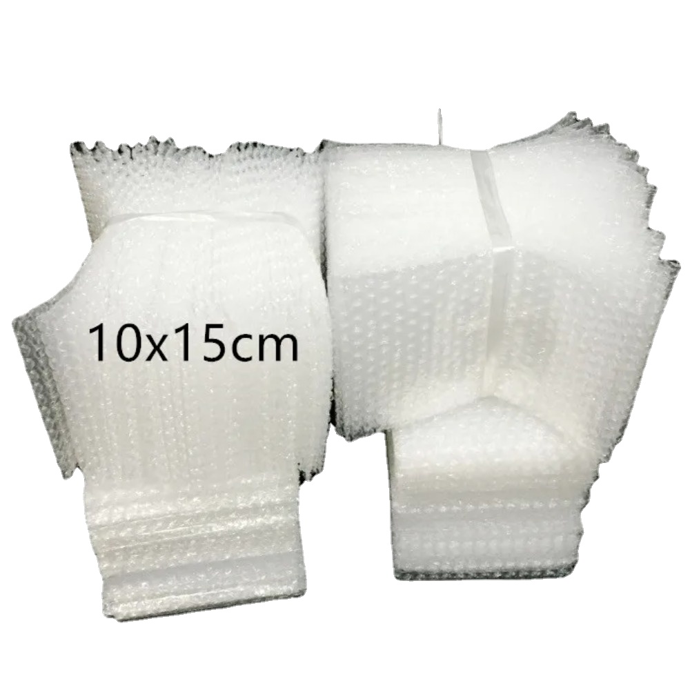 100pcs 10x15cm Plastic Wrap Envelope White Bubble Mailer Packing Bags Clear Shockproof Packaging Bag Film
