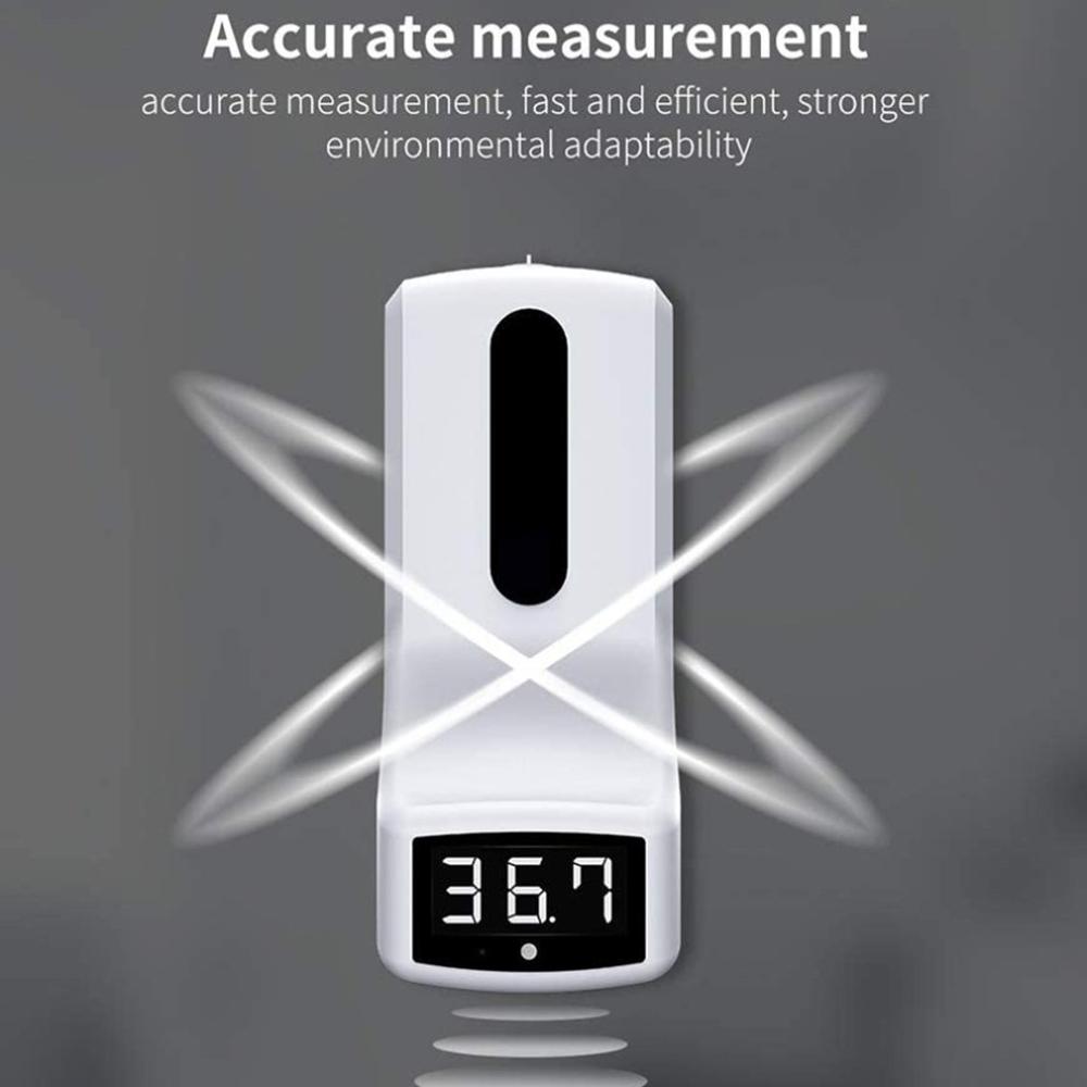 Macchina di disinfezione incorporata dell'erogatore automatico del sapone di misurazione della temperatura del palmo infrarosso del termometro a infrarossi K9