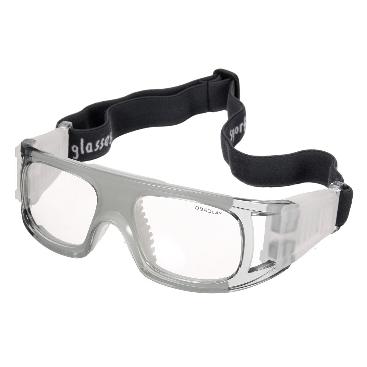 Basketball fodbold fodbold sport beskyttelsesbriller elastiske cykelbriller udendørs sport sikkerhedsbriller 4 farver: Lysegrå