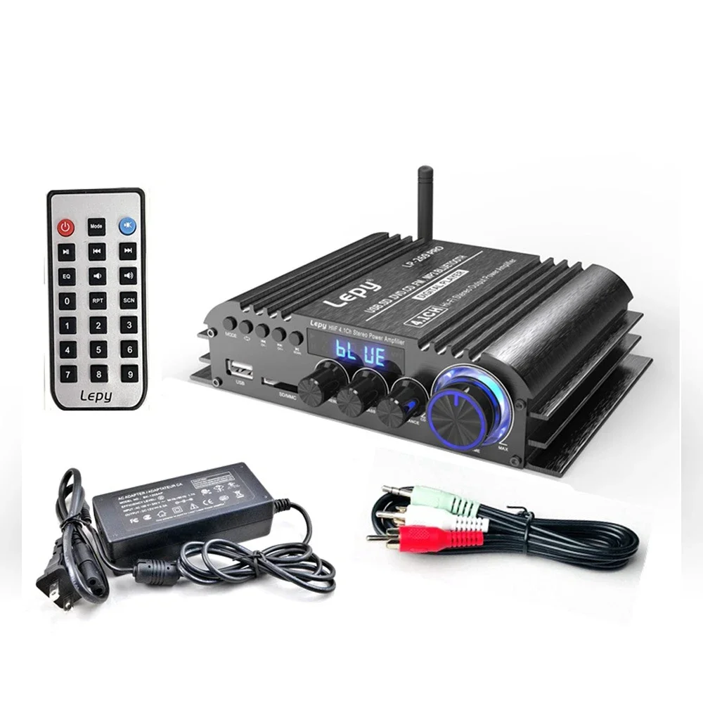 Audio Power Amplifier Bluetooth 5.0 Home Amplifiers Coaxial In USB SD FM Function Home Theater Sound System 4.1 CH LP-269PRO