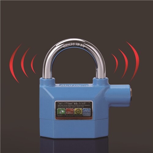 Waterdicht Motorfiets Alarm Lock Anti-diefstal Moto Bike Home Waarschuwing Security Disc Lock Voor Diefstal Bescherming Alarma Moto: blue