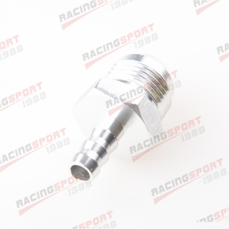 -10 AN AN10 To 4mm Barb Straight Fitting Fuel Line Silver